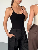 Load image into Gallery viewer, Classic Racer Stretch Tank in Black

