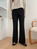 Load image into Gallery viewer, Korean Hidden Waistband Stretch Pants in Black
