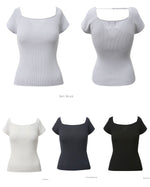 Load image into Gallery viewer, Korean Domanite Cutout Back Knit Top [4 Colours]
