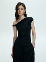 Load image into Gallery viewer, Asymmetric Twist Stretch Top [2 Colours]
