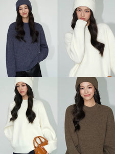 Oversized Sweater + Beanie Set [3 Colours]