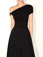 Load image into Gallery viewer, Toga Sleeve Pocket Maxi Dress in Black
