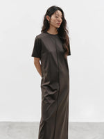 Load image into Gallery viewer, Line Maxi Tee Dress in Grey

