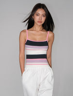 Load image into Gallery viewer, Light Knit Striped Camisole in Multi
