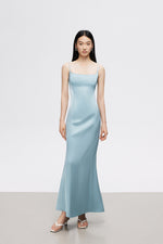 Load image into Gallery viewer, Square Neck Cami Maxi Dress in Blue
