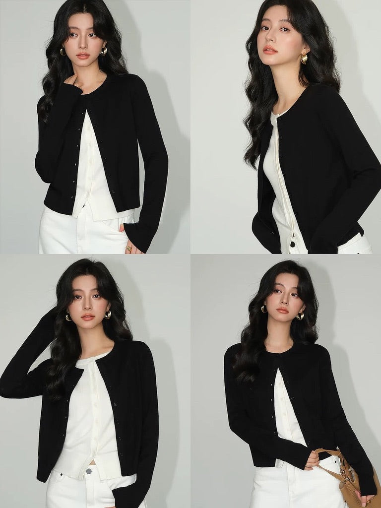 Mock Layer Cardigan [3 Colours]