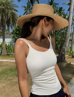 Load image into Gallery viewer, Padded Double Cami Strap Top in White
