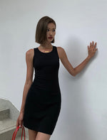 Load image into Gallery viewer, Asymmetric V Back Mini Dress [2 Colours]
