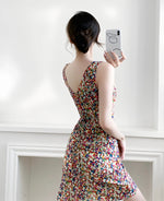 Load image into Gallery viewer, Empire Floral Mini Dress in Multi
