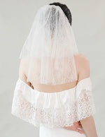 Load image into Gallery viewer, Off Shoulder Lace Gown in White
