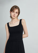 Load image into Gallery viewer, Knit Square Neck Tank Top in Black
