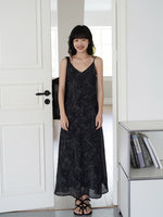 Load image into Gallery viewer, Printed Cami Dress in Black
