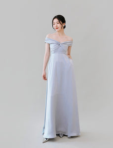 Satin Evening Maxi Dresses in Blue [4 Styles]