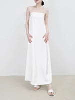 Load image into Gallery viewer, Cami Pocket Maxi Dress in White
