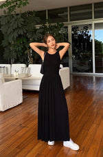Load image into Gallery viewer, Classic Stretch Tank Dress in Black
