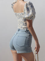 Load image into Gallery viewer, Procida 2-Way Floral Bustier Top in White
