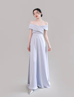 Load image into Gallery viewer, Satin Evening Maxi Dresses in Blue [4 Styles]
