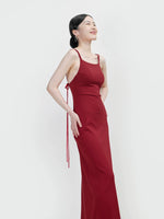 Load image into Gallery viewer, Double Cami Ribbon Dress in Red
