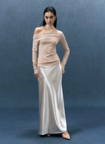Load image into Gallery viewer, Toga Drape Top// Satin Maxi Skirt [2 Colours]
