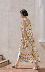 Load image into Gallery viewer, Floral Gathered Strap Maxi Dress in Multi
