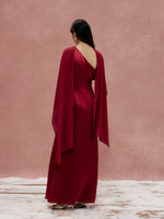 Load image into Gallery viewer, Toga Gown with Multi-way Drape in Red
