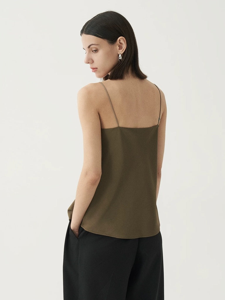 Satin Relaxed V Camisole [2 Colours]