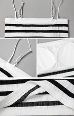 Load image into Gallery viewer, Padded Striped Camisole in White/Black
