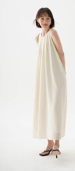 Load image into Gallery viewer, 2-Way Tank Tie Maxi Dress in Cream
