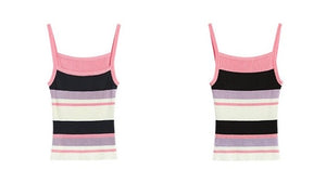 Light Knit Striped Camisole in Multi