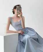 Load image into Gallery viewer, Textured Pocket Maxi Dress in Blue
