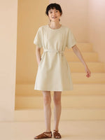 Load image into Gallery viewer, 2-Way Pocket Shift Dress in Beige
