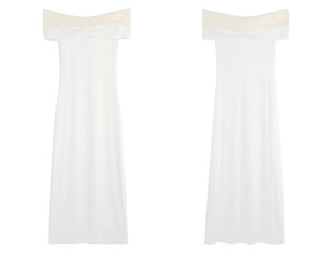 Contrast Off Shoulder Twist Dress [2 Colours]