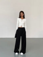 Load image into Gallery viewer, Double Zip Cardigan Top in White
