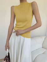Load image into Gallery viewer, Light Knit High Neck Sleeveless Top [3 Colours]
