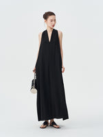 Load image into Gallery viewer, Linen Pocket Twist Back Maxi Dress [2 Colours]
