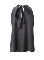 Load image into Gallery viewer, [Ready to Ship] Korean Nekeu Ribbon Tie Tent Top in Ink Grey
