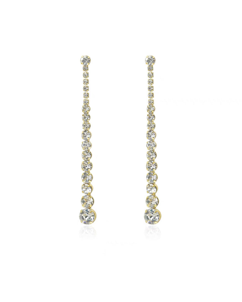 Sparkling Round Drop Earrings