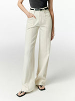 Load image into Gallery viewer, Straight Leg Line Jeans in White
