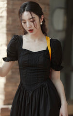 Load image into Gallery viewer, Drop Waist Lace Dress in Black
