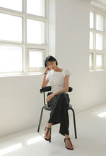Load image into Gallery viewer, Korean Rotu Ruched Stretch Blouse [2 Colours]
