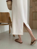 Load image into Gallery viewer, Korean Sleeveless Maxi Dress in Cream
