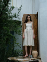 Load image into Gallery viewer, Textured Cami Mid Dress in Cream
