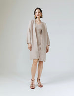 Load image into Gallery viewer, Soft Knit Dress + Cardigan Set in Beige
