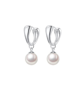Pearl Loop Drop Earrings