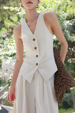 Load image into Gallery viewer, Tailored Vest // Wide Leg Trousers [2 Colours]
