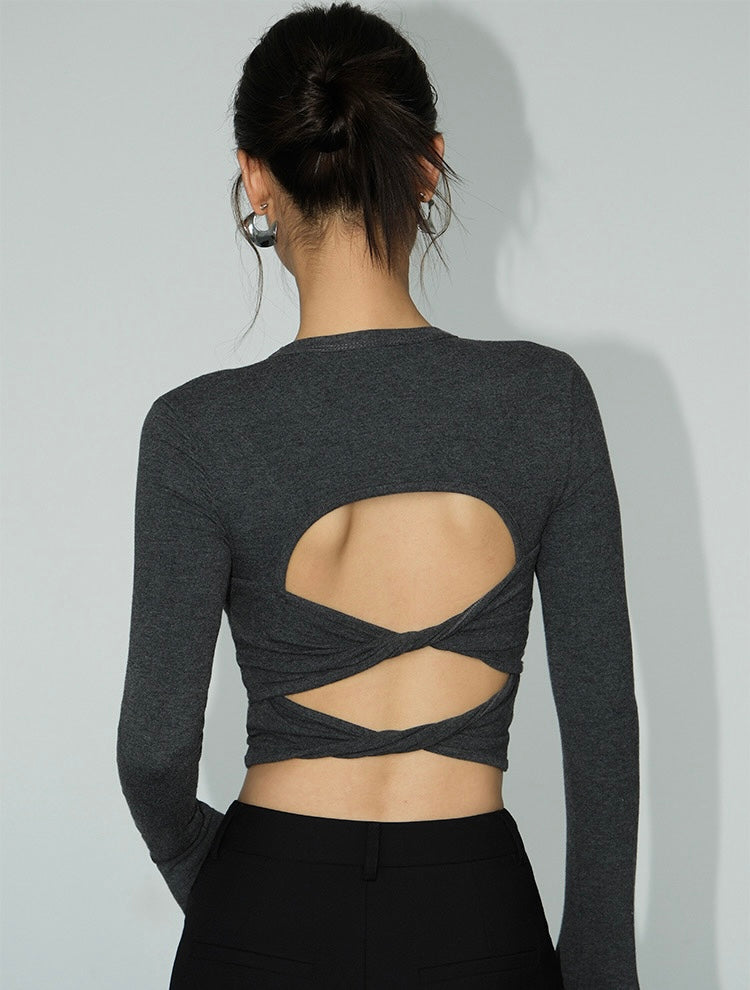 Padded Cutout Back Twist Top [2 Colours]