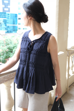 Load image into Gallery viewer, Korean Pintack Ribbon Top [2 Colours]
