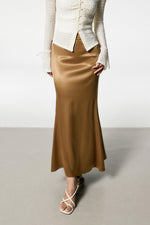 Load image into Gallery viewer, Mermaid Maxi Slip Skirt in Gold
