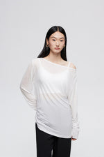 Load image into Gallery viewer, Tencel Sheer Top in White
