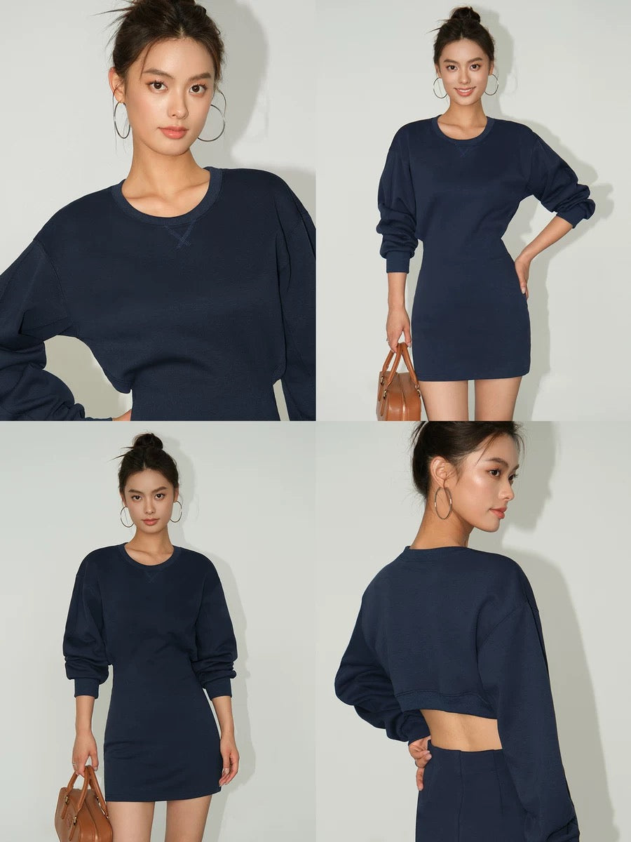 Cutout Back Sweater Dress [2 Colours]